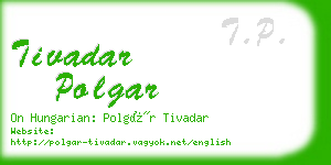 tivadar polgar business card